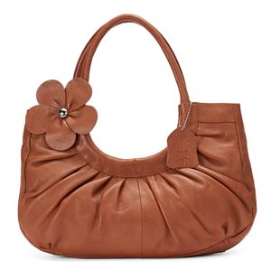 Donna Bella Mabel Floral Leather Shoulder Bag