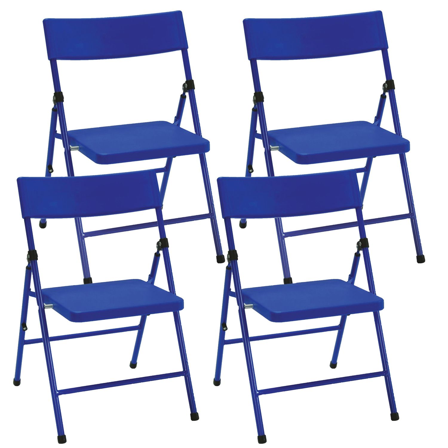 Cosco 4 Pk Pinch Free Folding Chair   2580600 Blue