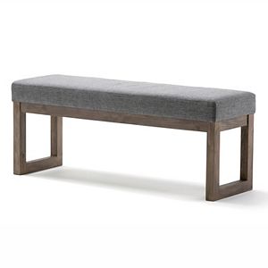 Simpli Home Milltown Large Upholstered Bench