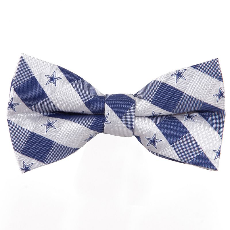 Adult NFL Check Woven Bow Tie, Blue