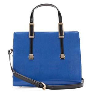 Donna Bella Chloe Snakeskin Convertible Leather Satchel