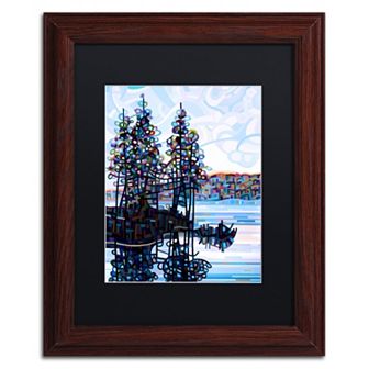Trademark Fine Art Haliburton Morning Wood Finish Framed Wall Art