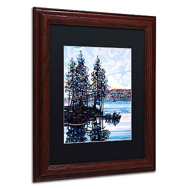 Trademark Fine Art Haliburton Morning Wood Finish Framed Wall Art