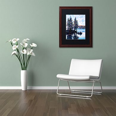 Trademark Fine Art Haliburton Morning Wood Finish Framed Wall Art