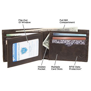 Men's Columbia Extra-Capacity RFID-Blocking Slimfold Wallet