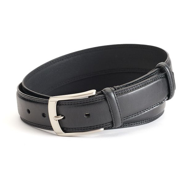 Men s Dockers Drop Edge Stitched Leather Belt