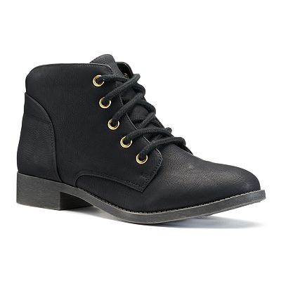 Kohls womens lace up boots hotsell