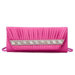 Gunne Sax by Jessica McClintock Lisa Rhinestone Pleated Clutch