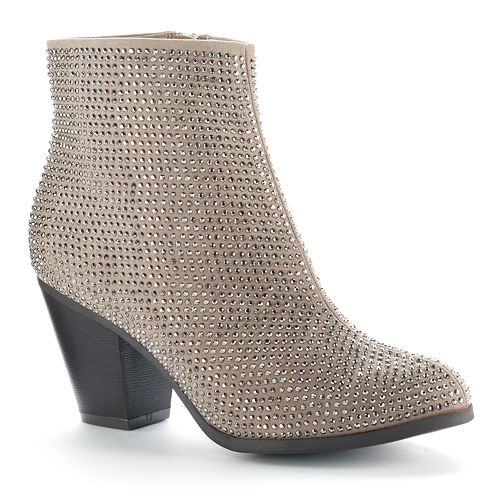 green sequin booties