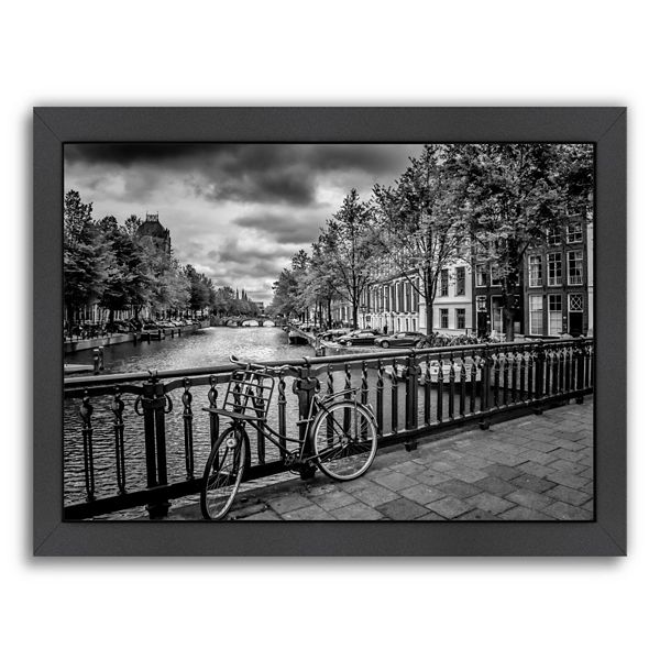 Americanflat Amsterdam Gentlemen's Canal Framed Wall Art
