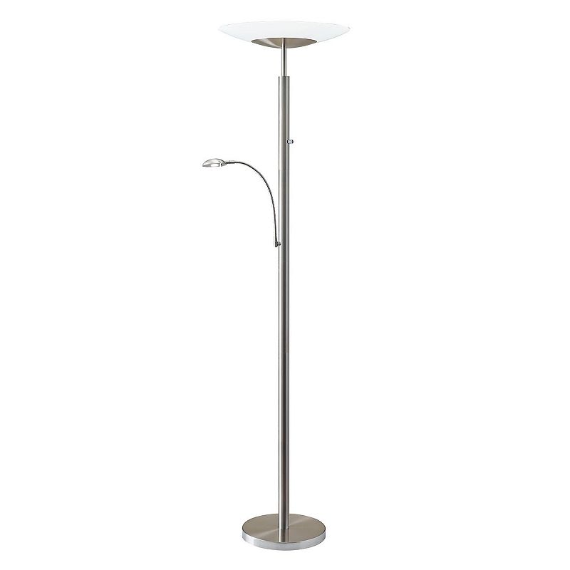 Adesso Stellar LED Combo Torchiere, Grey