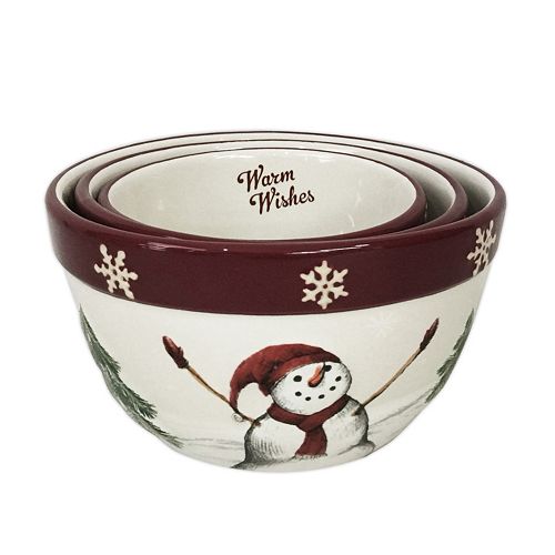 St. Nicholas Square Yuletide 3-pc. Nesting Bowl Set