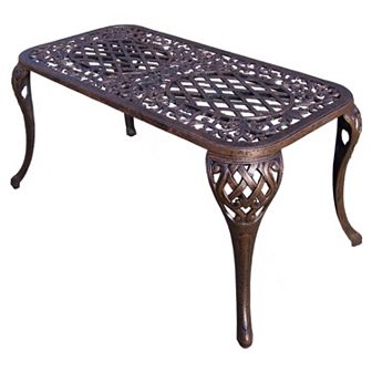 Oakland Living Mississippi Cast Aluminum Outdoor Coffee Table