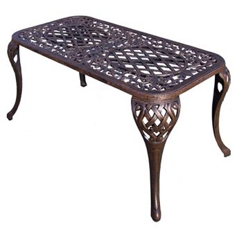 Oakland Living Mississippi Cast Aluminum Outdoor Coffee Table