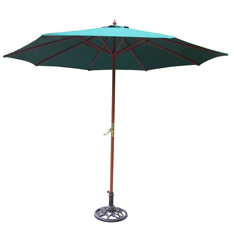 9-ft. Outdoor Umbrella & Stand, Green
