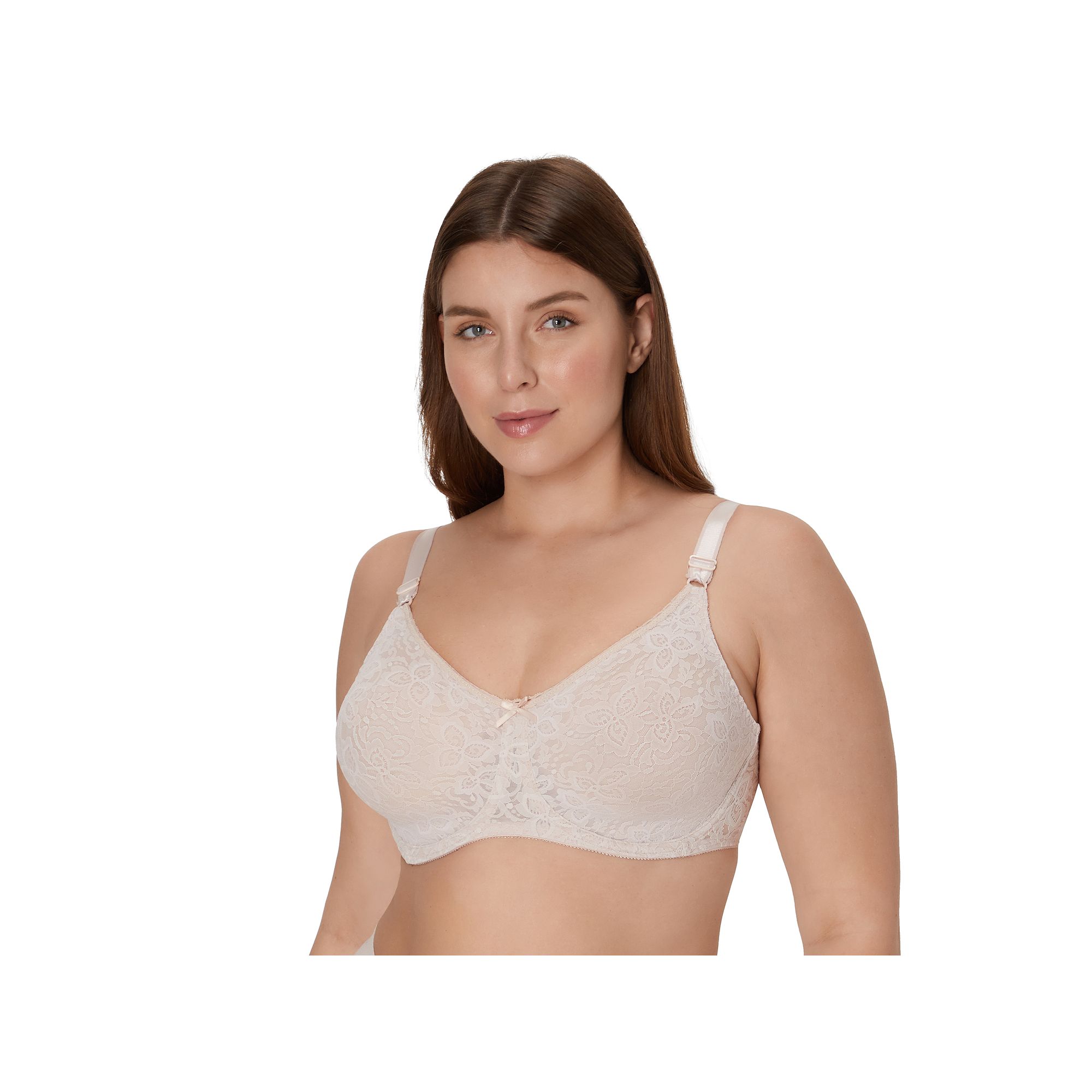 Bali Lace n Smooth Underwire Bra DF3432, Womens, Size: 38 C, Pink