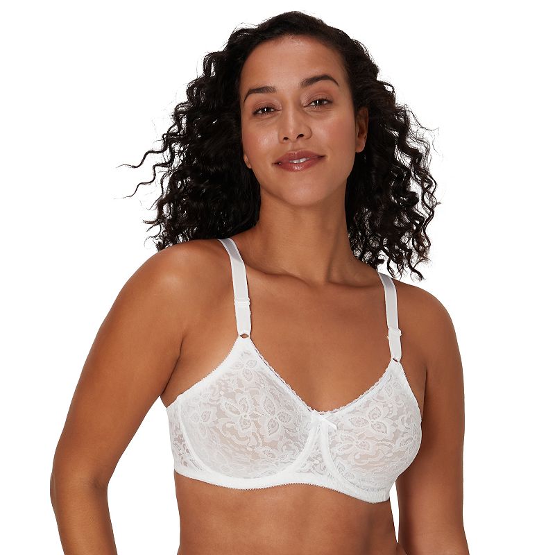 Bali Lace 'n Smooth Underwire Bra DF3432, Women's, Size: 36 D, White