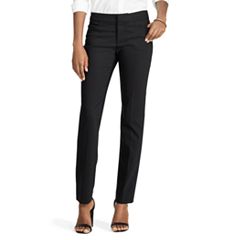 Chaps Kohl S - women s chaps solid straight leg pants black navy white