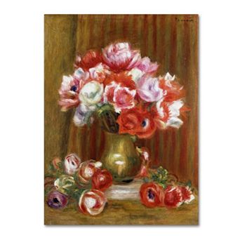 Trademark Fine Art "Anemones 1909" Canvas Wall Art by Pierre Renoir