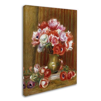 Trademark Fine Art "Anemones 1909" Canvas Wall Art by Pierre Renoir