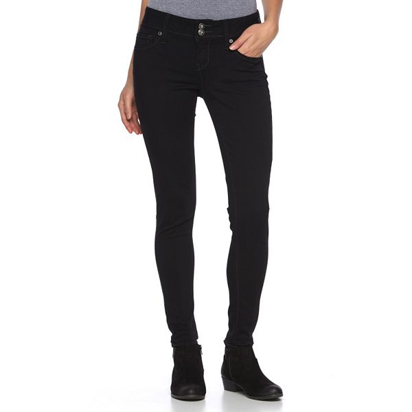 Juniors' Hydraulic Lola DoubleButton Super Skinny Jeans