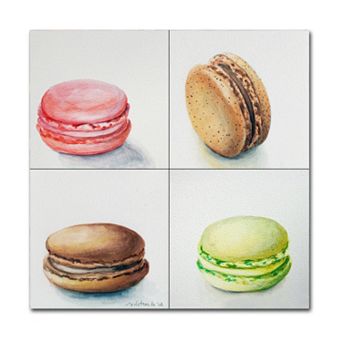 Trademark Fine Art 4 Macarons Canvas Wall Art
