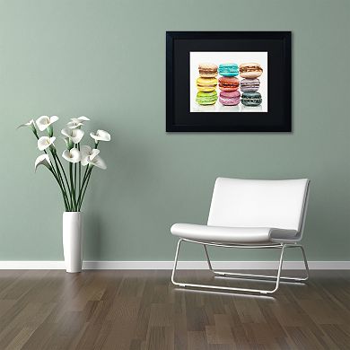 Trademark Fine Art 9 Macarons Matted Black Framed Wall Art