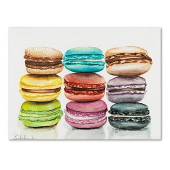 Trademark Fine Art 9 Macarons Canvas Wall Art