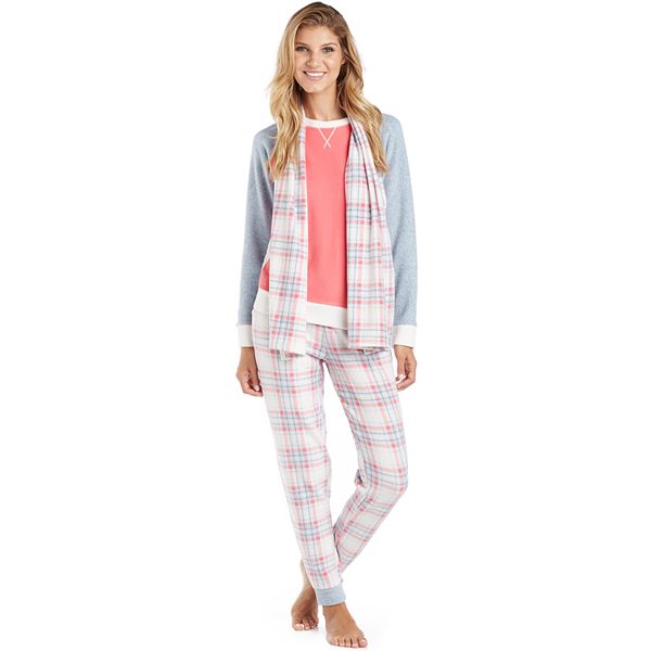 Women's Cuddl Duds Pajamas Cozy Nights 3Piece Pajama Set with Scarf