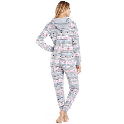 Women s Cuddl Duds Pajamas Star Gazer 1 Piece Microfleece Pajamas