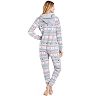 Women's Cuddl Duds Pajamas: Star Gazer 1-Piece Microfleece Pajamas