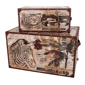 Household Essentials 2-piece Animal Kingdom Trunk Set