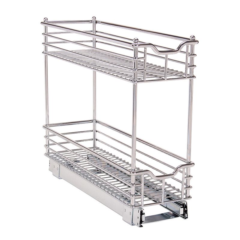 Household Essentials Chrome Glidez Narrow 7-inch Sliding Organizer