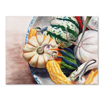 Trademark Fine Art Autumn Gourds Canvas Wall Art