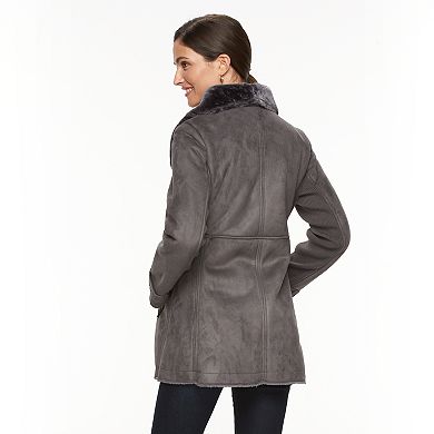 Women's Weathercast Asymmetrical Faux-Shearling Jacket