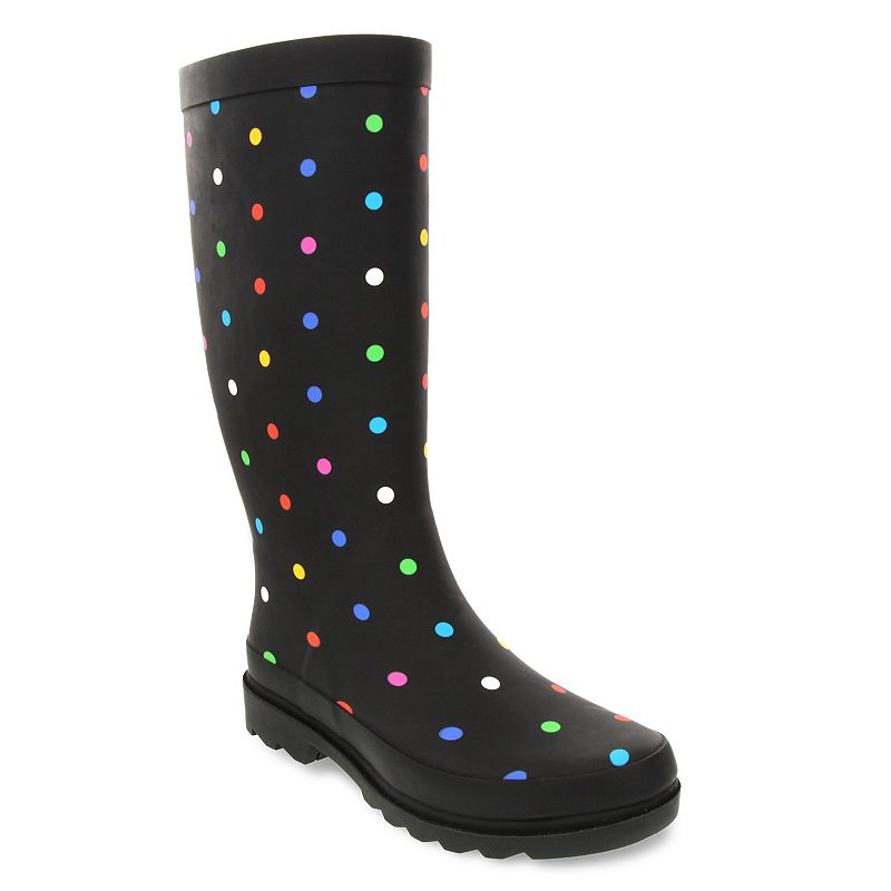 UPC 191045679839 product image for sugar Raffle Women's Waterproof Rain Boots, Size: 9, Black | upcitemdb.com