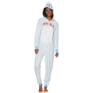 Juniors' Bumble the Abominable Snowman Hooded One-Piece Pajamas