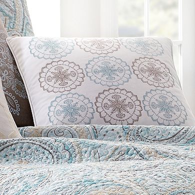 Spruce Spa Embroidered Throw Pillow