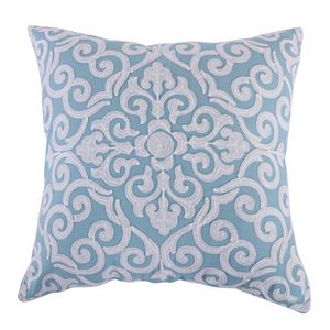 Architectural Crewel Throw Pillow
