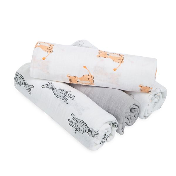Aden Anais Swaddleplus Multi-Use Muslin Swaddle Baby Blankets Pack of 4 NEW 