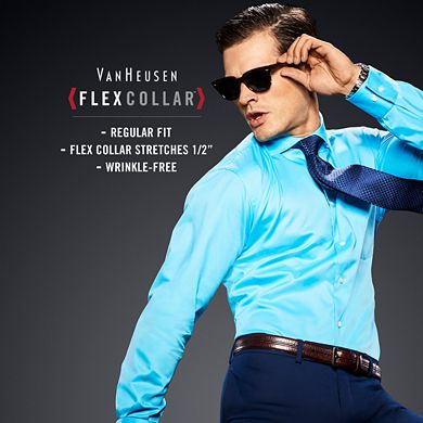 Big & Tall Van Heusen Regular-Fit Flex Collar Pincord Wrinkle-Free Dress Shirt