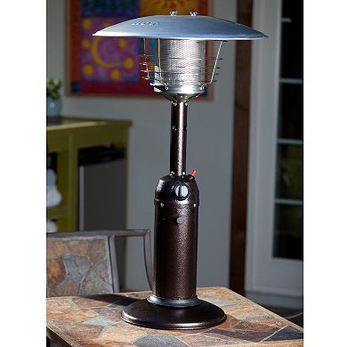 Fire Sense Hammered Bronze Tone Tabletop Patio Heater