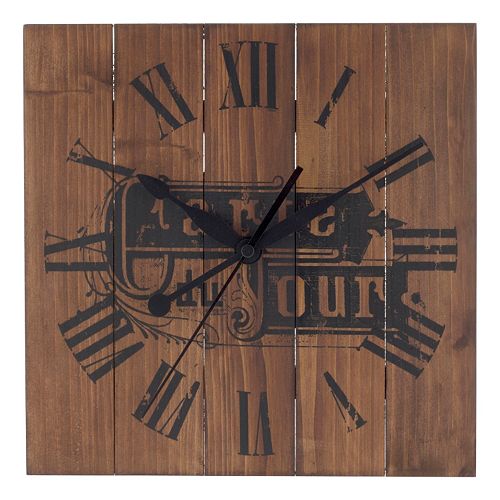 Rustic Carte du Jour Wall Clock