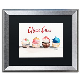 Trademark Fine Art Choose One with Words Silver Finish Framed Wall Art