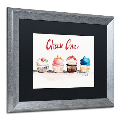 Trademark Fine Art Choose One with Words Silver Finish Framed Wall Art