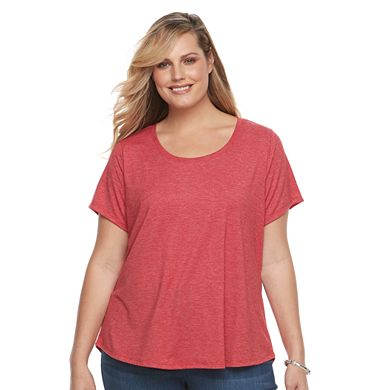 Plus Size World Unity Solid Tee & Printed Scarf