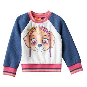 Toddler Girl Paw Patrol Skye Furry Fleece Graphic Pullover
