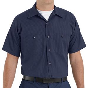 Big & Tall Red Kap Classic-Fit Durastripe Striped Button-Down Work Shirt