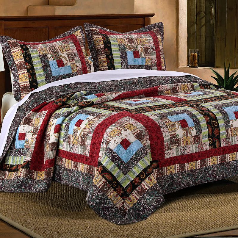 Greenland Home Fashions Colorado Lodge Quilt Set, Multicolor, Full/Queen