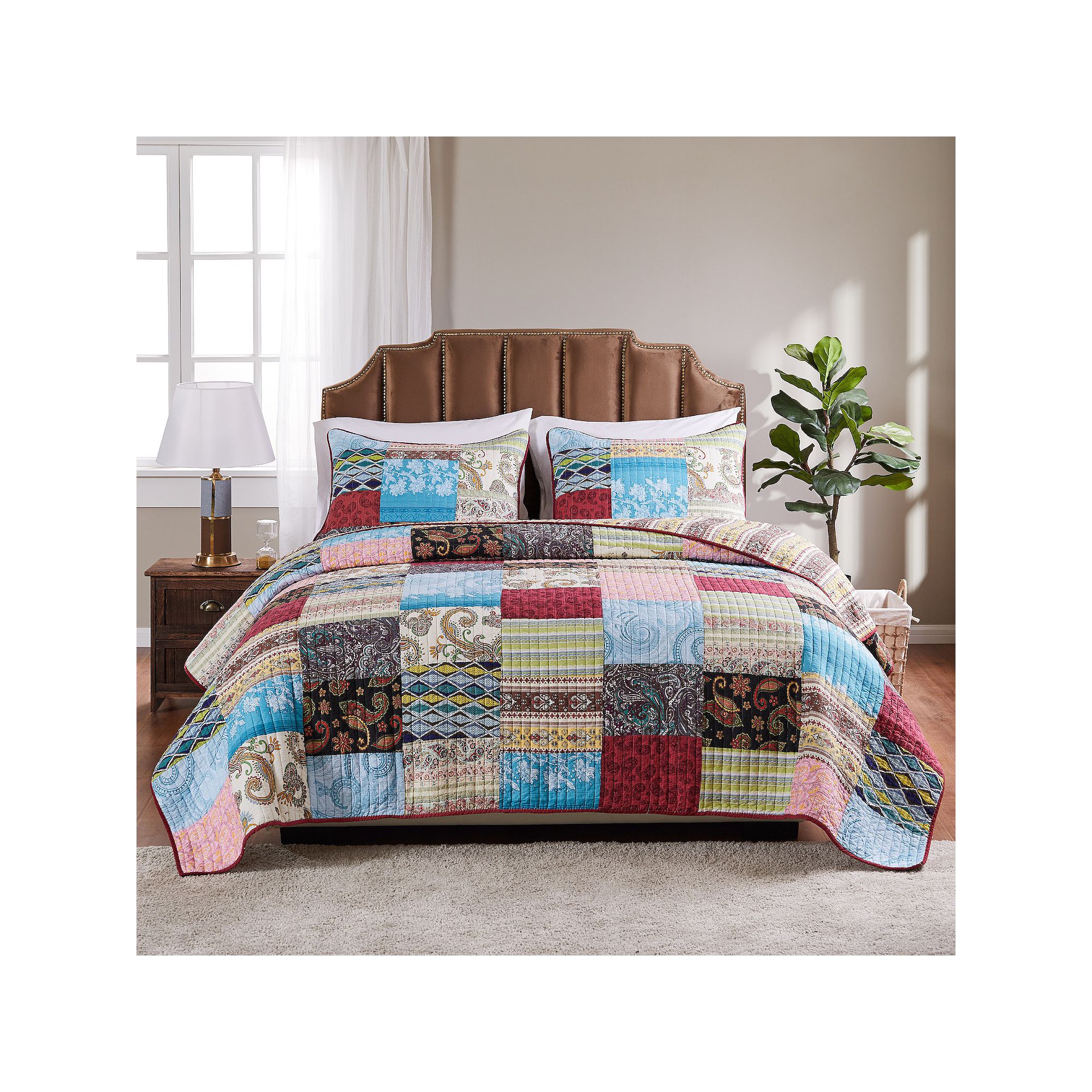 Greenland Home Fashions Bohemian Dream Quilt Set, Multi